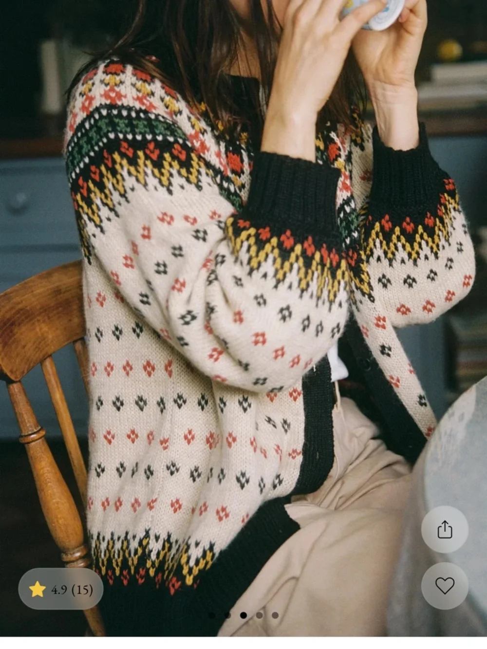 Christy Dawn Dora Cardigan in Norwegian Winter - Picture 1 of 8